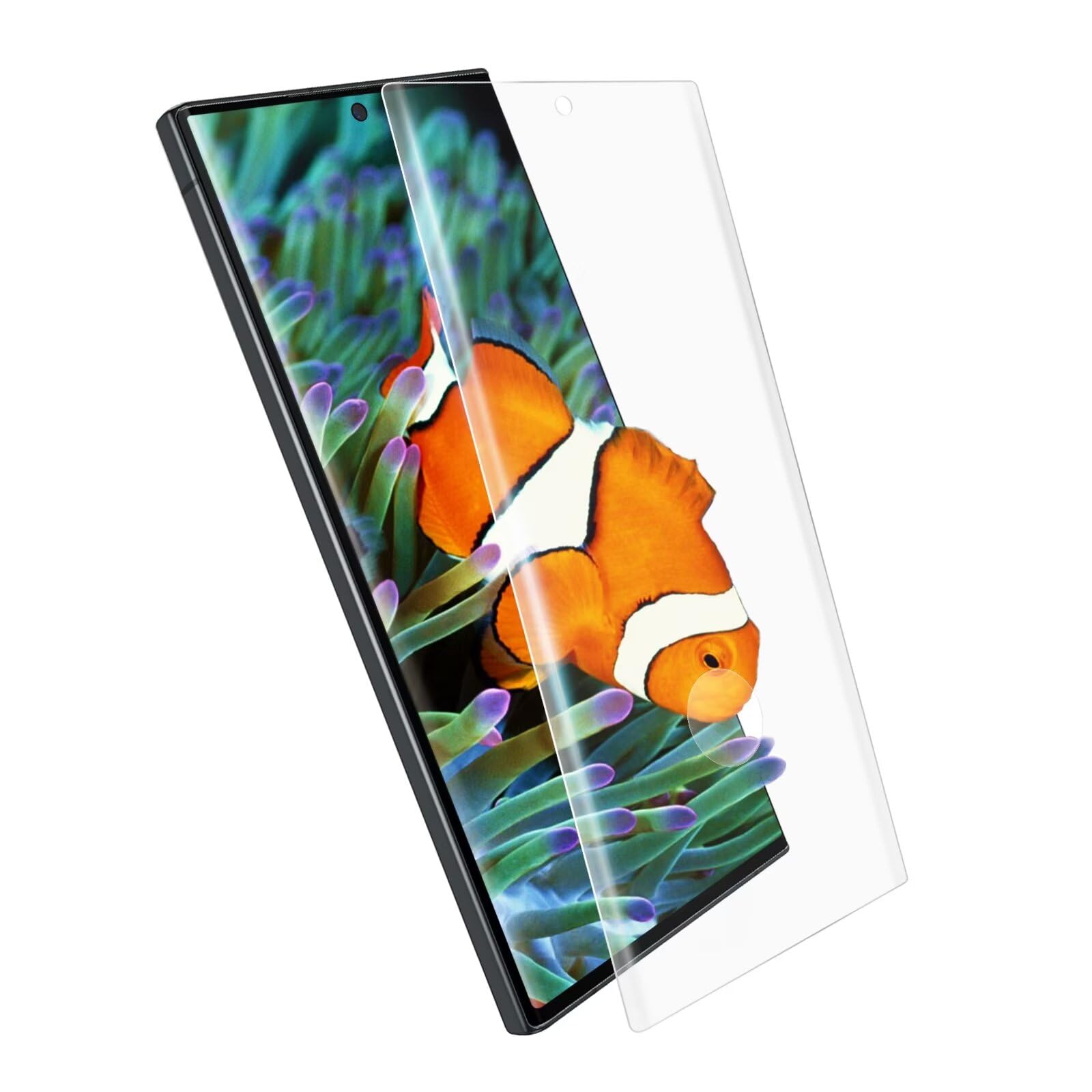 Amazon | AMWU Galaxy S23 Ultra ガラスフィルム 指紋対応可能